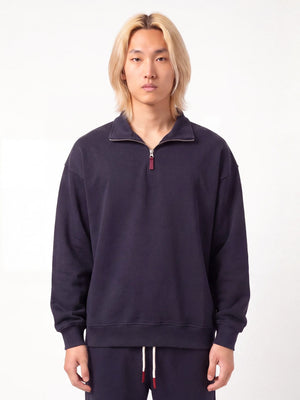 Shin - Half-Zip Relaxed Fit Sweatshirt
