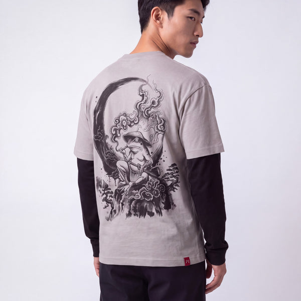 Getsu - Layered Sleeve T-Shirt Japanese Print