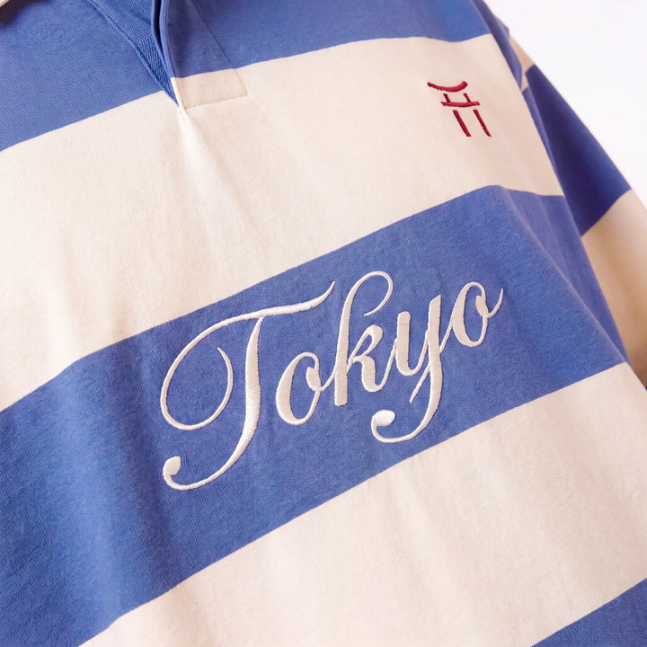 Arashi - Polo da rugby a righe a maniche lunghe
