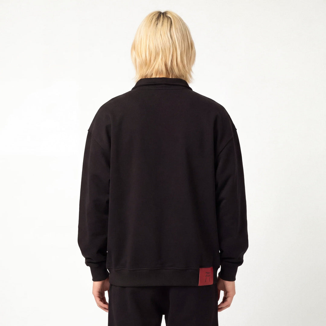 Shin - Half-Zip Relaxed Fit Sweatshirt