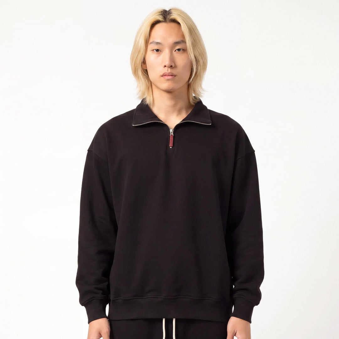 Shin - Half-Zip Relaxed Fit Sweatshirt