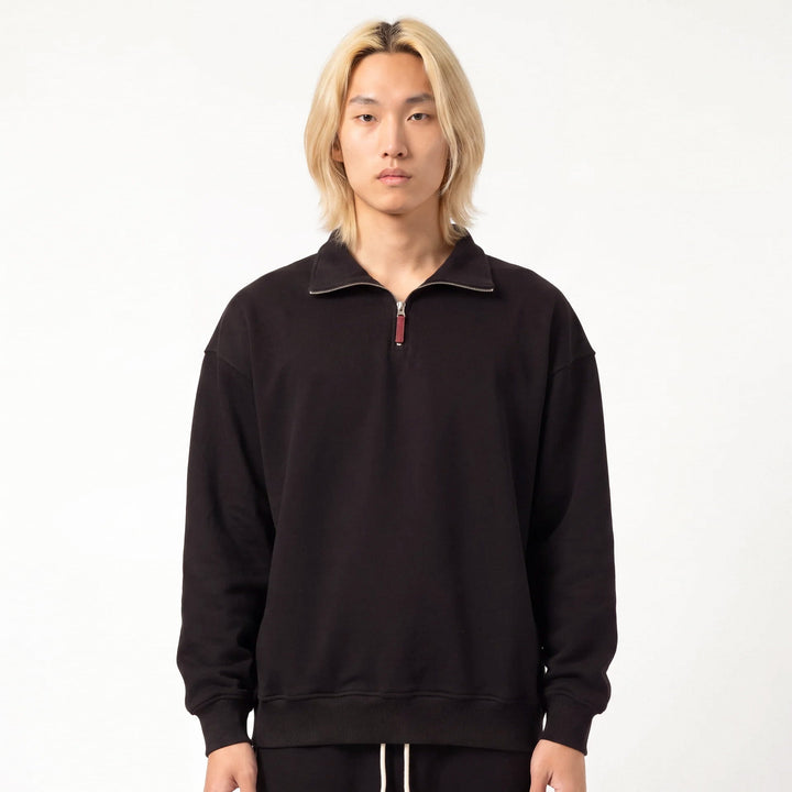 Shin - Half-Zip Relaxed Fit Sweatshirt