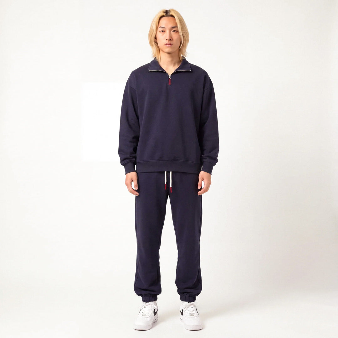 Shin - Half-Zip Relaxed Fit Sweatshirt