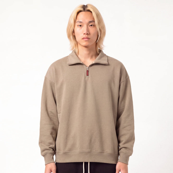 Shin - Half-Zip Relaxed Fit Sweatshirt