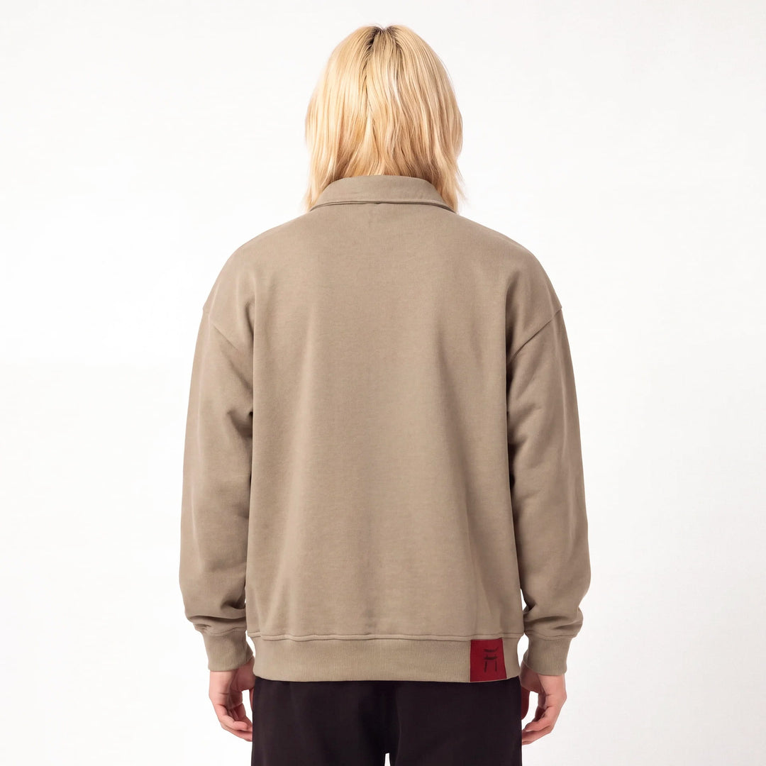 Shin - Half-Zip Relaxed Fit Sweatshirt