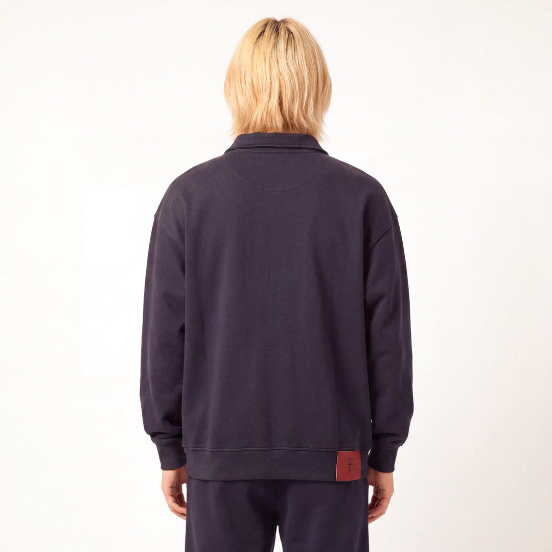 Shin - Half-Zip Relaxed Fit Sweatshirt