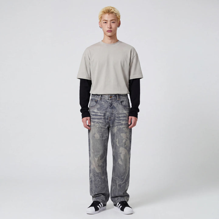 Renji - Japanese Print Jeans