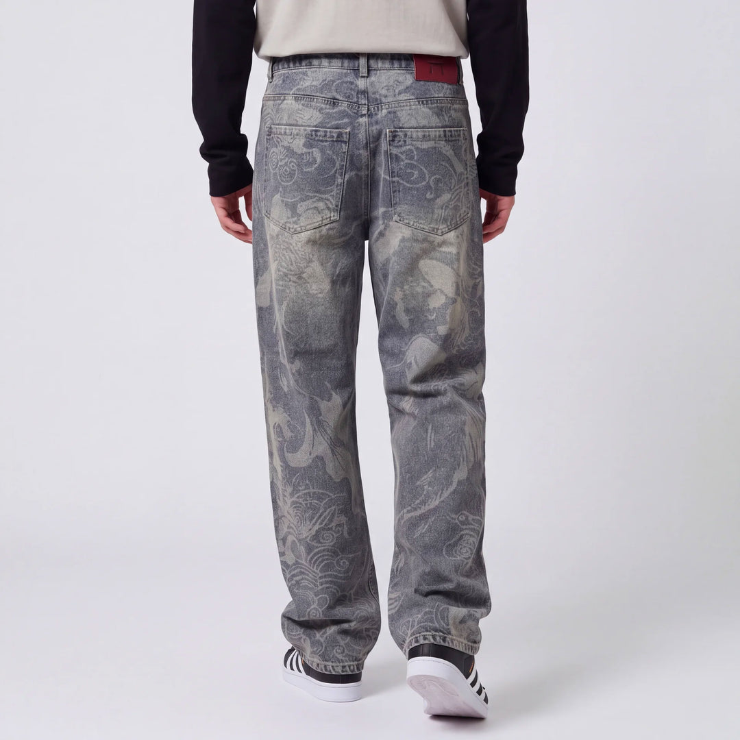 Renji - Japanese Print Jeans