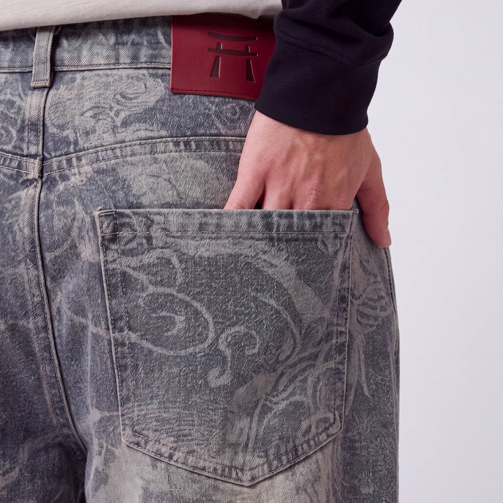 Renji - Japanese Print Jeans