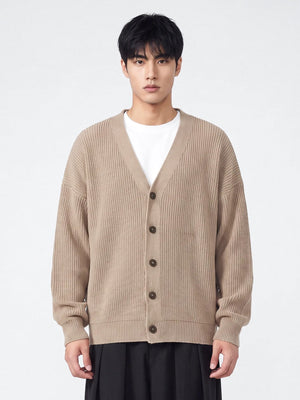 Sen - Oversize Gebreide Geknoopte Cardigan