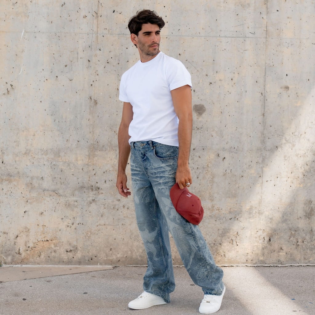 Renji - Japanese Print Jeans