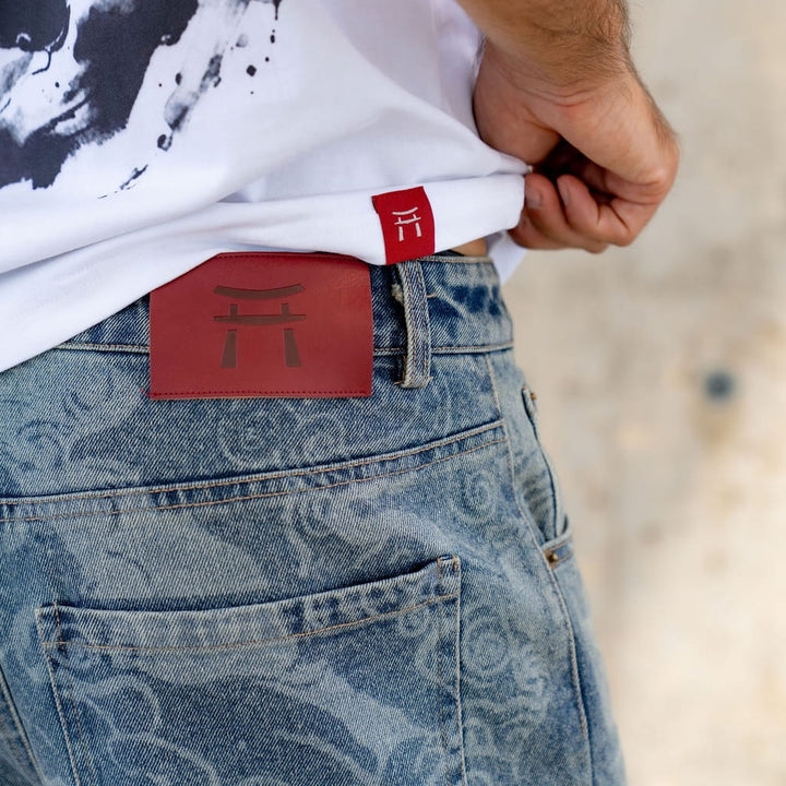 Renji - Japanese Print Jeans