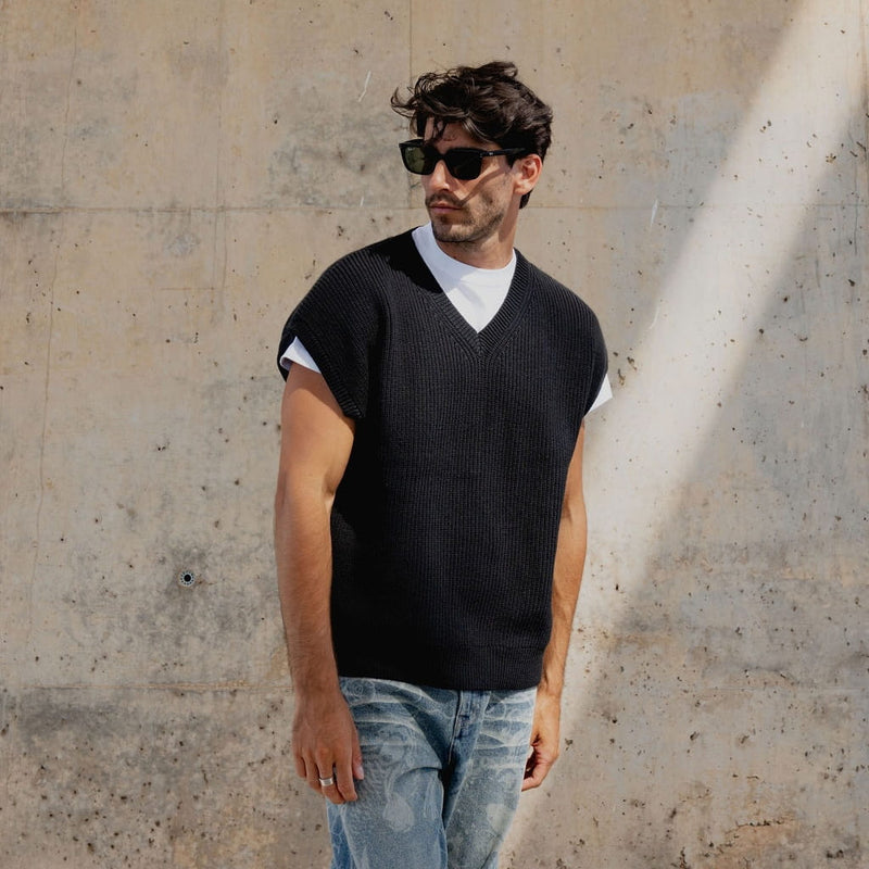 Kenji - Ärmelloser Strickpullover
