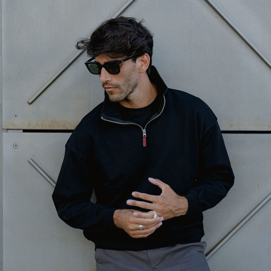 Shin - Sweat demi-zip coupe décontractée