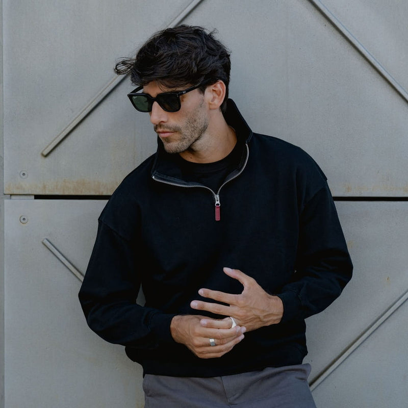 Shin - Sweat demi-zip coupe décontractée