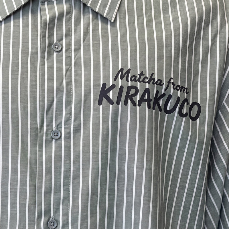 Edo - Gestreiftes Hemd mit japanischem Print