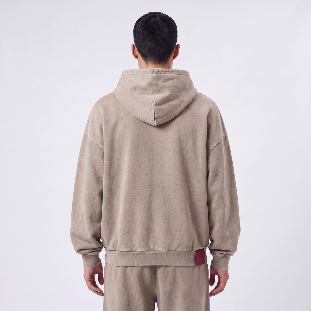 Fudo - Hoodie zippé oversize imprimé japonais