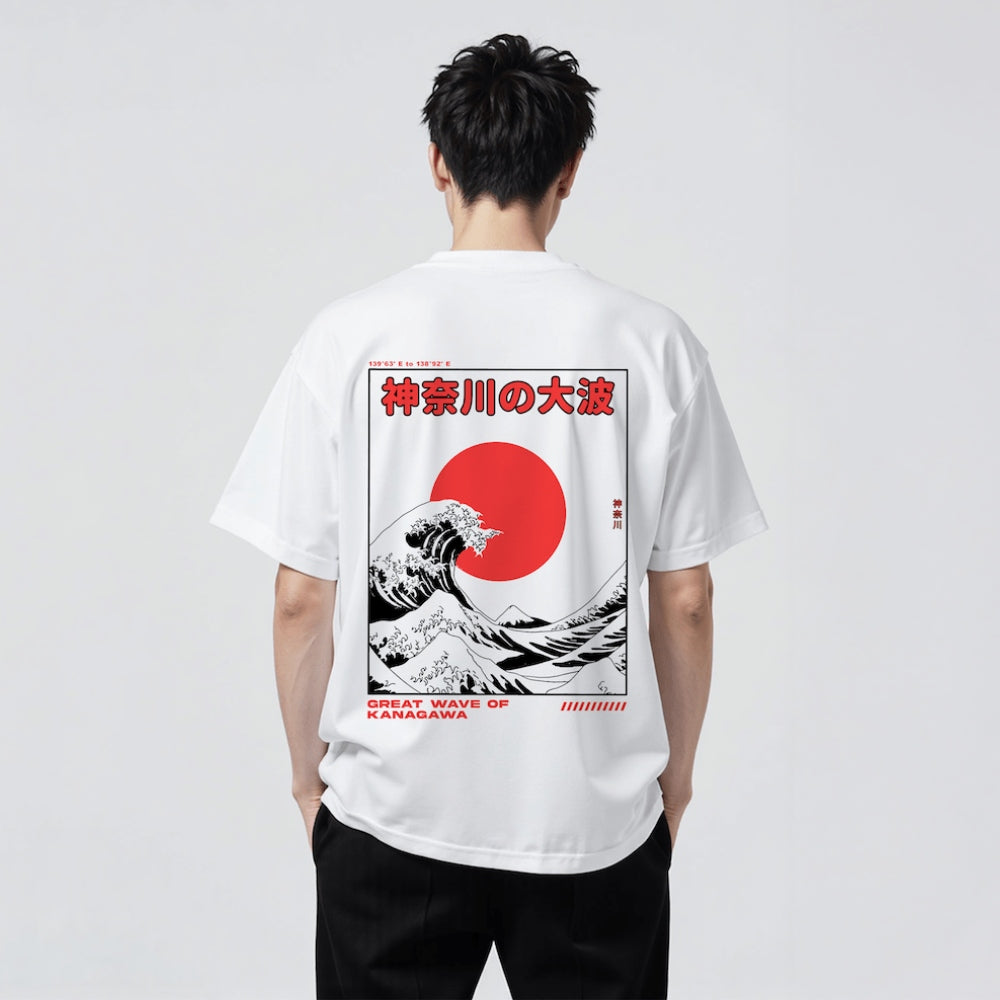 Kanagawa 2.0 - Japanese oversize T-shirt – KIRAKUCO